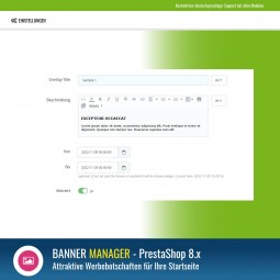 Modul Banner Manager für PrestaShop 8