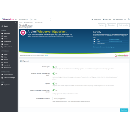 Wiederverfügbarkeit von Produkten - automatische Benachrichtigung - PrestaShop 8